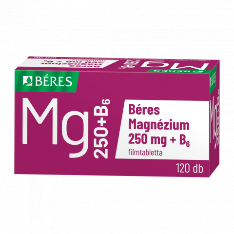 BÉRES MAGNÉZIUM 250mg + B6 filmtabletta 120db