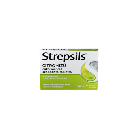 STREPSILS CITROMÍZŰ cukormentes 
szopogató tabletta 36db