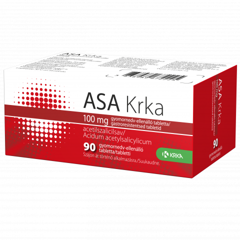 ASA KRKA 100mg gyomornedv-ellenálló tabletta 90db