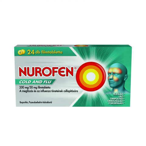 NUROFEN COLD AND FLU 200mg/30mg filmtabletta 24db