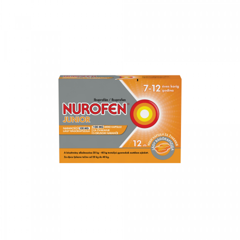 NUROFEN JUNIOR NARANCSÍZŰ 100mg lágy rágókapszula 12db