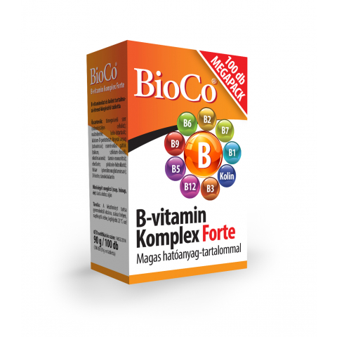 BIOCO B-VITAMIN KOMPLEX FORTE MEGAPACK tabletta 100db