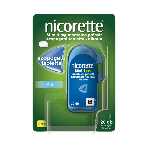 NICORETTE MINT 4MG MENTOL PRESELT SZOP.TABL.20X 
