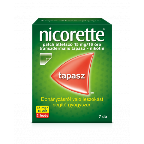 NICORETTE® PATCH áttetsző 15mg/16 óra transzdermális tapasz 7db