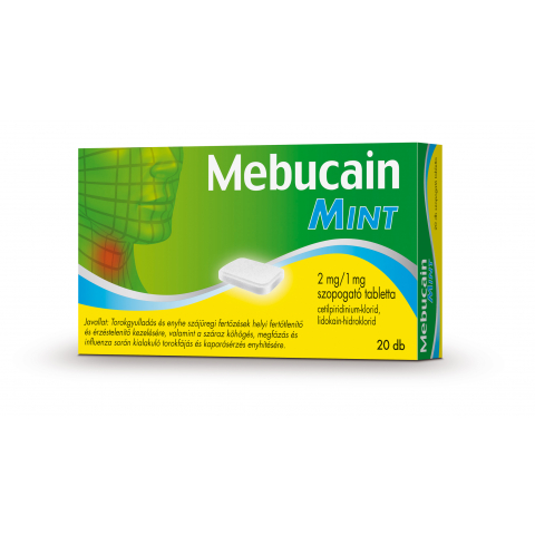 MEBUCAIN MINT 2mg/1mg szopogató tabletta 20db
