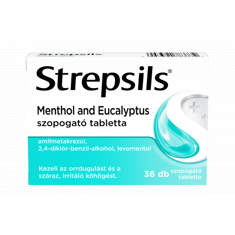 STREPSILS MENTHOL AND EUCALYPTUS 
szopogató tabletta 36db
