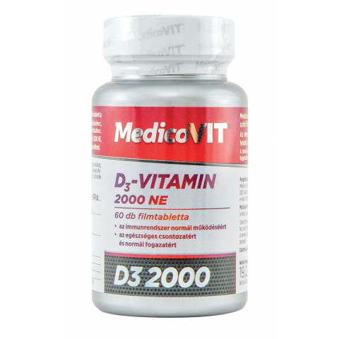 MEDICOVIT D3-VITAMIN 2000NE étrend-kiegészítő filmtabletta 60db