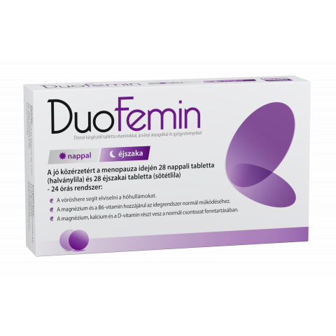 DUOFEMIN étrend-kiegészítő tabletta vitaminokkal, ásványi anyagokkal és gyógynövényekkel tablettta 28db+28db