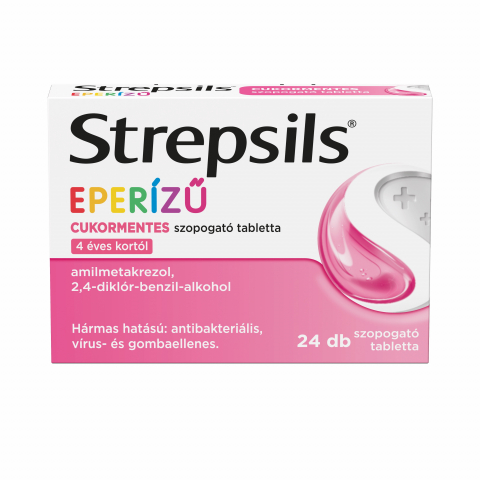 STREPSILS eperízű cukormentes szopogató tabletta 24db
