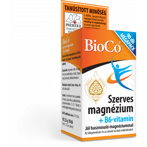 BIOCO SZERVES MAGNÉZIUM + B6-VITAMIN – MEGAPACK – tabletta 90db