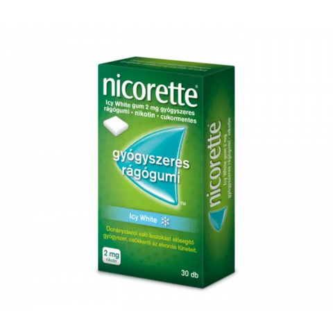 NICORETTE® ICY WHITE GUM 2mg gyógyszeres rágógumi 30db