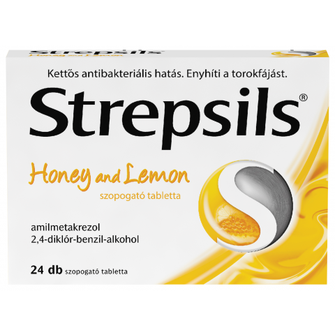 STREPSILS HONEY AND LEMON szopogató tabletta 24db