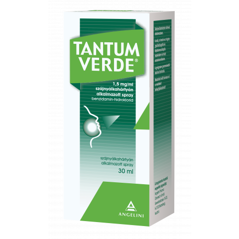 TANTUM VERDE 1,5mg/ml szájnyálkahártyán alkalmazott spray 30ml